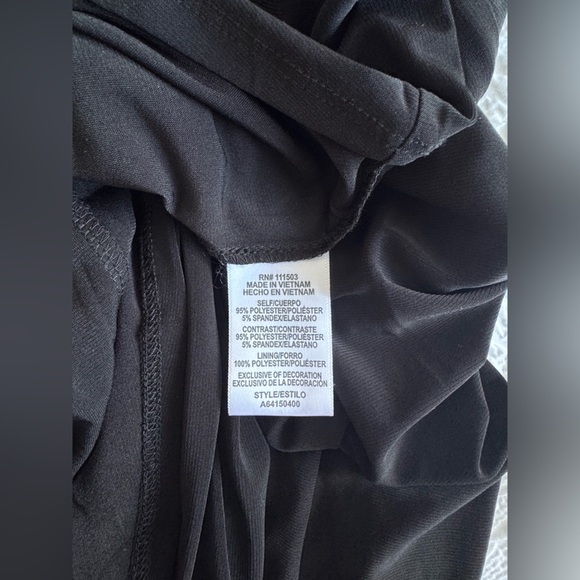 AUW Long Slip Column Sexy Black Dress Women's Size L NWT - Picture 9 of 9